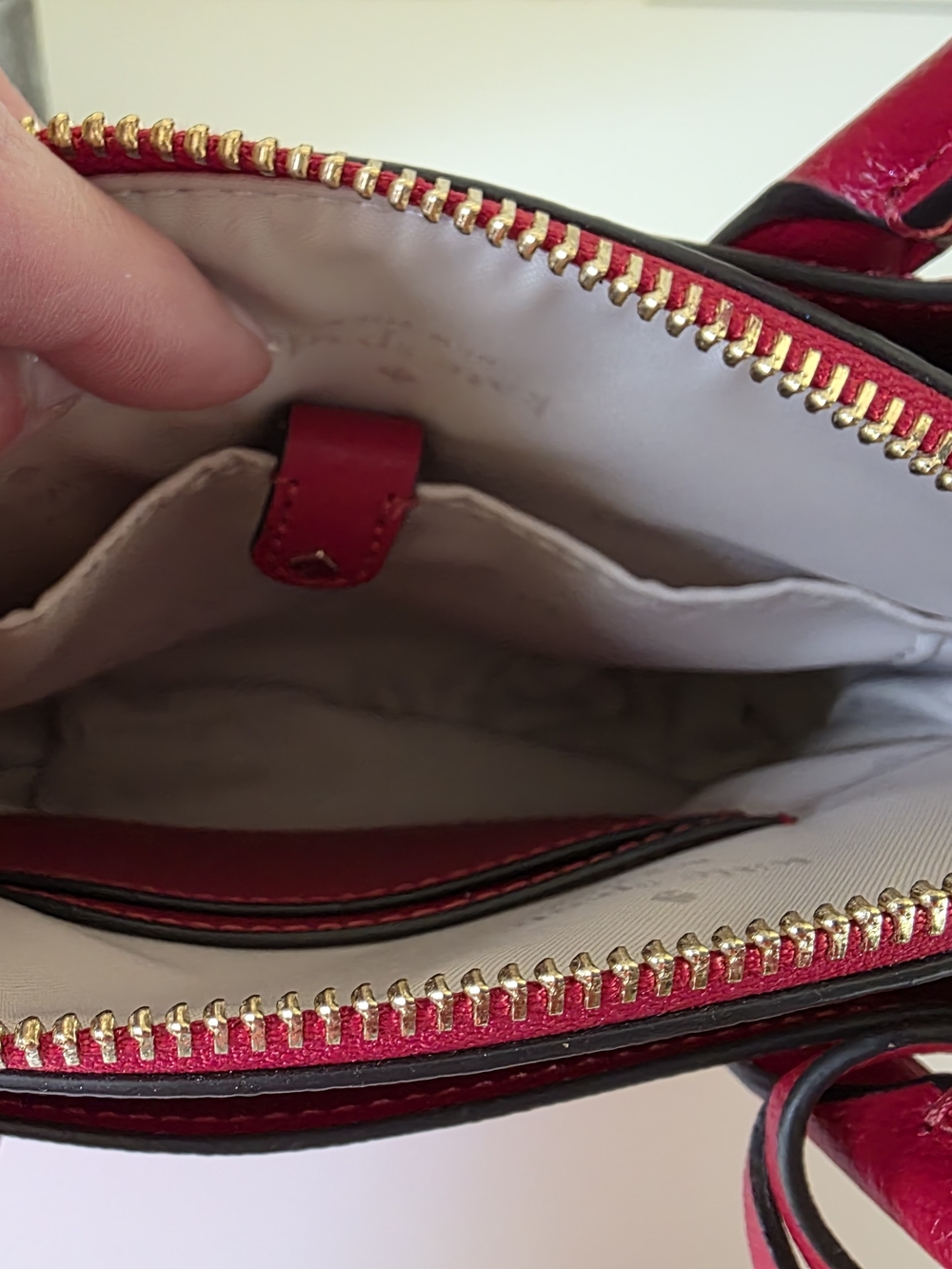 Kate Spade Margaux Mini Satchel Crossbody Hot Chili Red Textured Leather - Picture 14 of 14